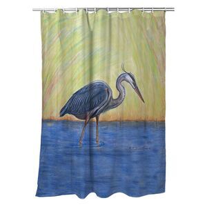 Betsy Drake Blue Heron Shower Curtain